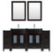 LessCare 96 Black Vanity Set - Two 36 Sink Bases, Two 12 Drawer Bases (LV3-C18-96-B)