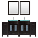 LessCare 72 Black Vanity Set - Two 24 Sink Bases, Two 12 Drawer Bases (LV3-C16-72-B)