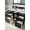 James Martin Brittany 48" Black Onyx Single Vanity with 3 cm Carrara Marble Top 650-V48-BKO-3CAR