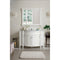 James Martin Brittany 46" Single Vanity Bright White with 3 cm Carrara Marble Top 650-V46R-BW-CAR