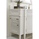 James Martin Brittany 46" Single Vanity Bright White with 3 cm Carrara Marble Top 650-V46R-BW-CAR