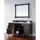 James Martin Brittany 60" Burnished Mahogany Single Vanity with 3 cm Classic White Quartz Top 650-V60S-BNM-3CLW