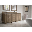 James Martin Bristol 72" Double Vanity Whitewashed Walnut with 3 cm Eternal Serena Quartz Top 157-V72-WW-3ESR