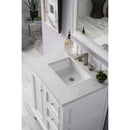 James Martin De Soto 30" Single Vanity Bright White with 3 cm Eternal Jasmine Pearl Quartz Top 825-V30-BW-3EJP