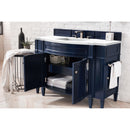 James Martin Brittany 46" Single Vanity Victory Blue with 3 cm Classic White Quartz Top 650-V46R-VBL-CLW