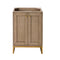 James Martin Chianti 24" Single Vanity Cabinet Whitewashed Walnut Radiant Gold E303-V24-WW-RGD