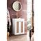 James Martin Chianti 20" Single Vanity Cabinet Glossy White with White Glossy Resin Countertop E303-V20-GW-WG