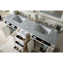 James Martin Bristol 72" Double Vanity Bright White with 3 cm Carrara Marble Top 157-V72-BW-3CAR