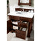 James Martin Brookfield 36" Warm Cherry Single Vanity with 3 cm Classic White Quartz Top 147-114-5586-3CLW