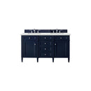 James Martin Brittany 60" Victory Blue Double Vanity with 3 cm Ethereal Noctis Quartz Top 650-V60D-VBL-3ENC