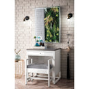 James Martin Athens 30" Countertop Unit Makeup Counter Glossy White with 3 cm Gray Expo Quartz Top E645-DU30-GW-3GEX