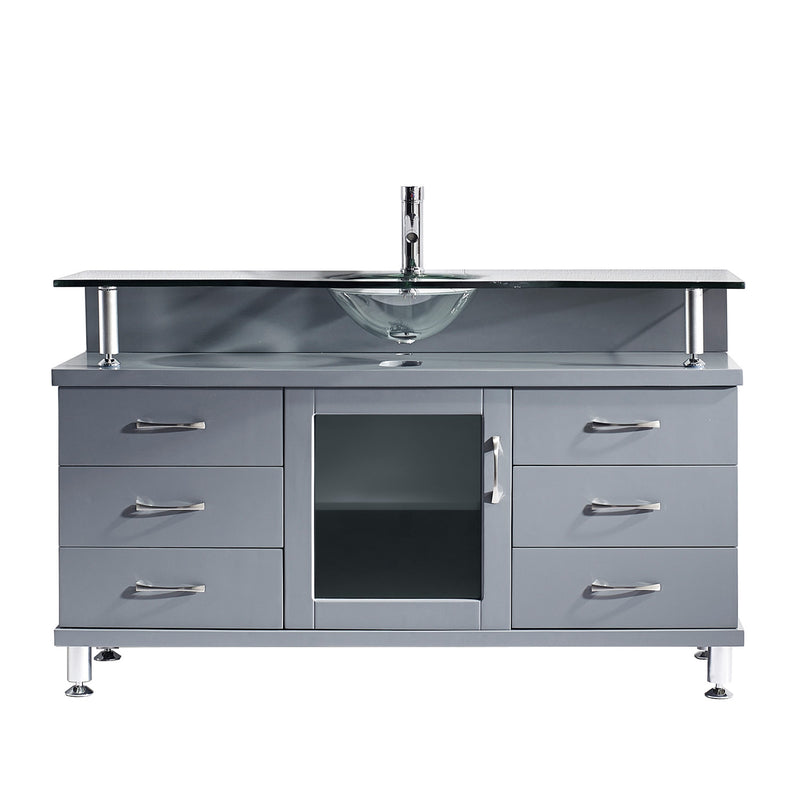 Virtu USA Vincente 55" Single Bathroom Vanity