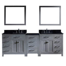 Virtu USA Caroline Parkway 93" Double Bathroom Vanity