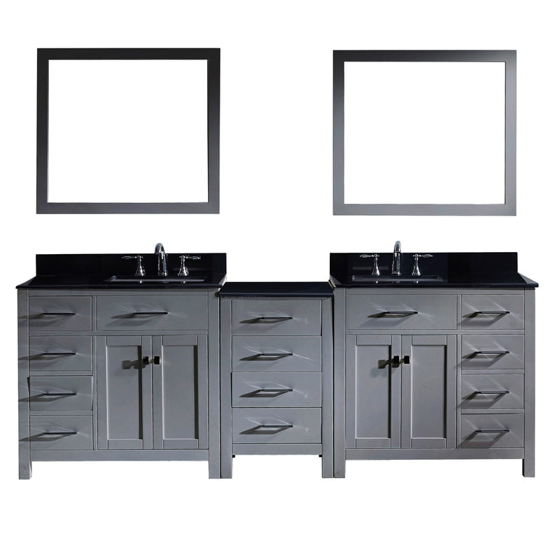 Virtu USA Caroline Parkway 93" Double Bathroom Vanity