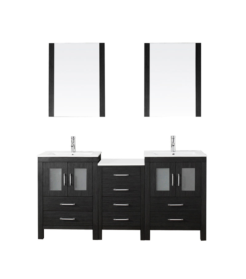 Virtu USA Dior 66" Double Bathroom Vanity