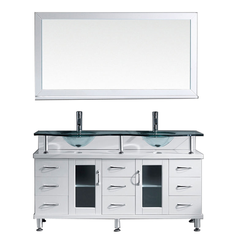 Virtu USA Vincente Rocco 59" Double Bathroom Vanity