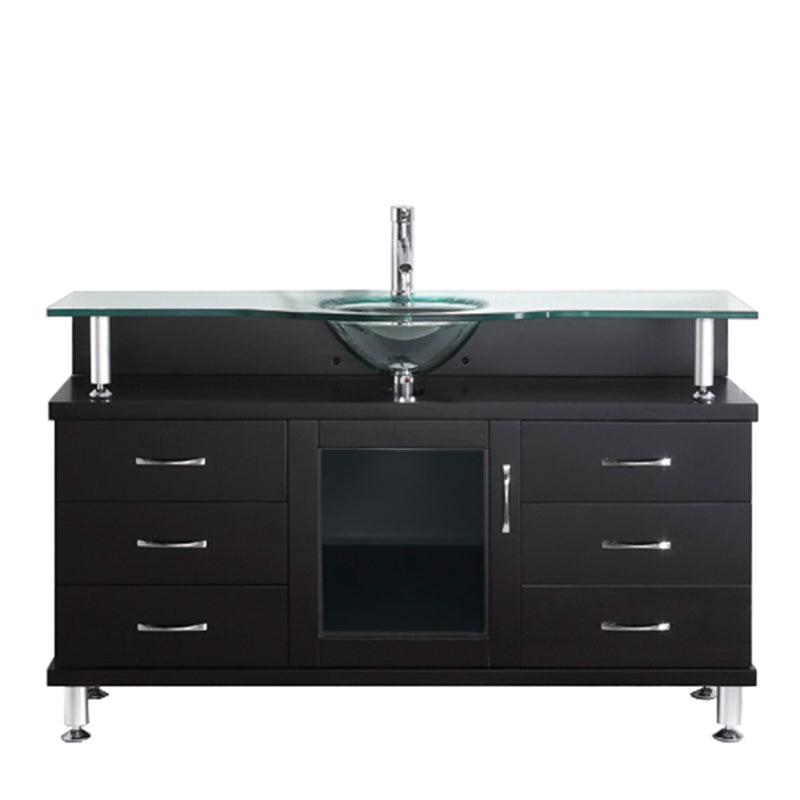 Virtu USA Vincente 55" Single Bathroom Vanity