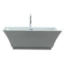 Virtu USA Serenity 59" x 30" Free Standing Soaking Bathtub