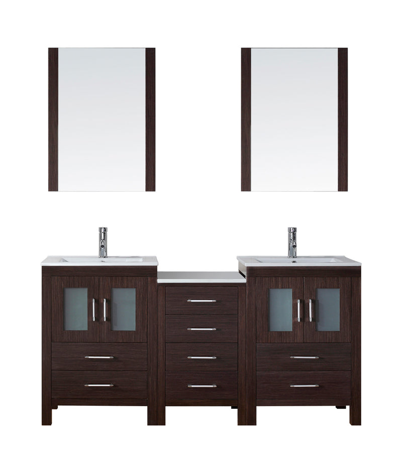 Virtu USA Dior 66" Double Bathroom Vanity