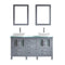 Virtu USA Bradford 60" Double Bathroom Vanity