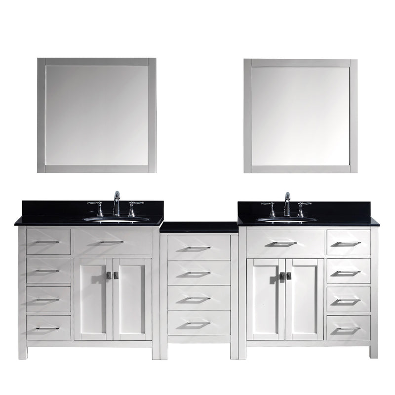 Virtu USA Caroline Parkway 93" Double Bathroom Vanity