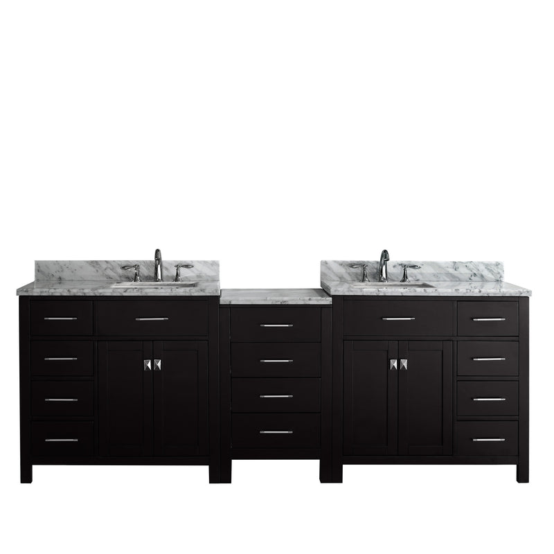 Virtu USA Caroline Parkway 93" Double Bathroom Vanity