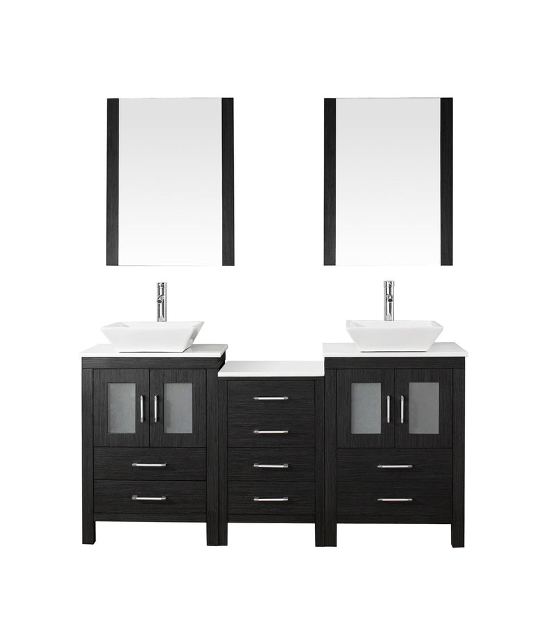 Virtu USA Dior 66" Double Bathroom Vanity