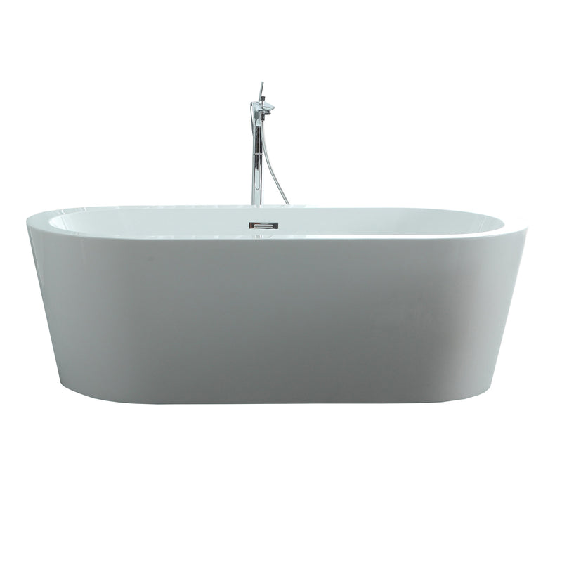 Virtu USA Serenity 63" x 30" Free Standing Soaking Bathtub