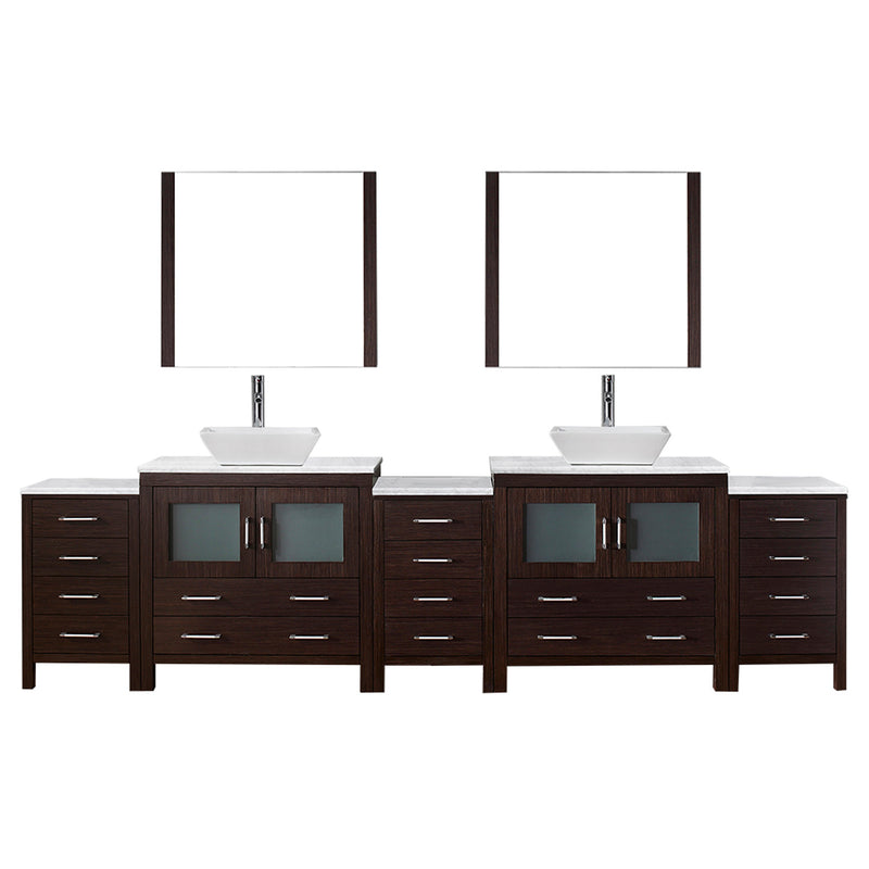 Virtu USA Dior 126" Double Bathroom Vanity