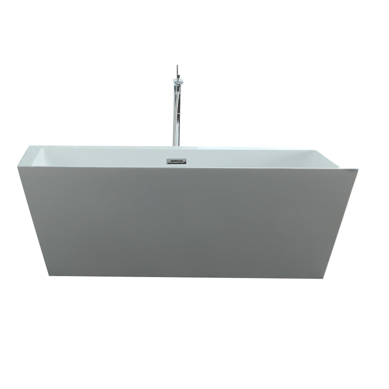 Virtu USA Serenity 63" x 30" Free Standing Soaking Bathtub