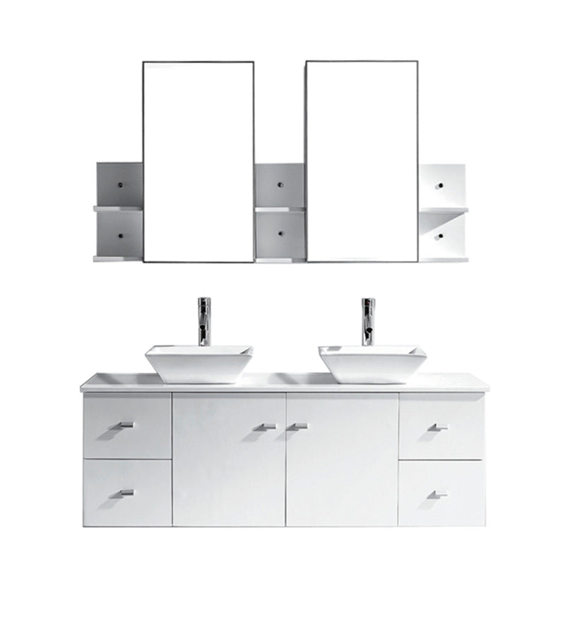 Virtu USA Clarissa 61" Double Bathroom Vanity