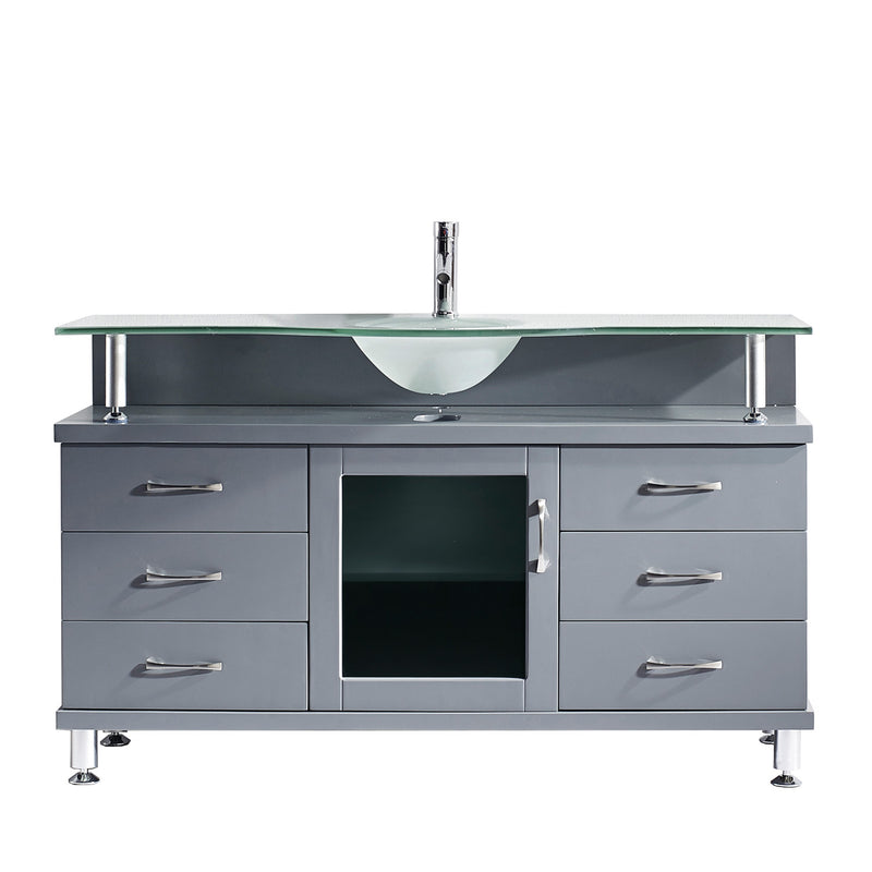 Virtu USA Vincente 55" Single Bathroom Vanity