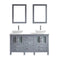 Virtu USA Bradford 60" Double Bathroom Vanity