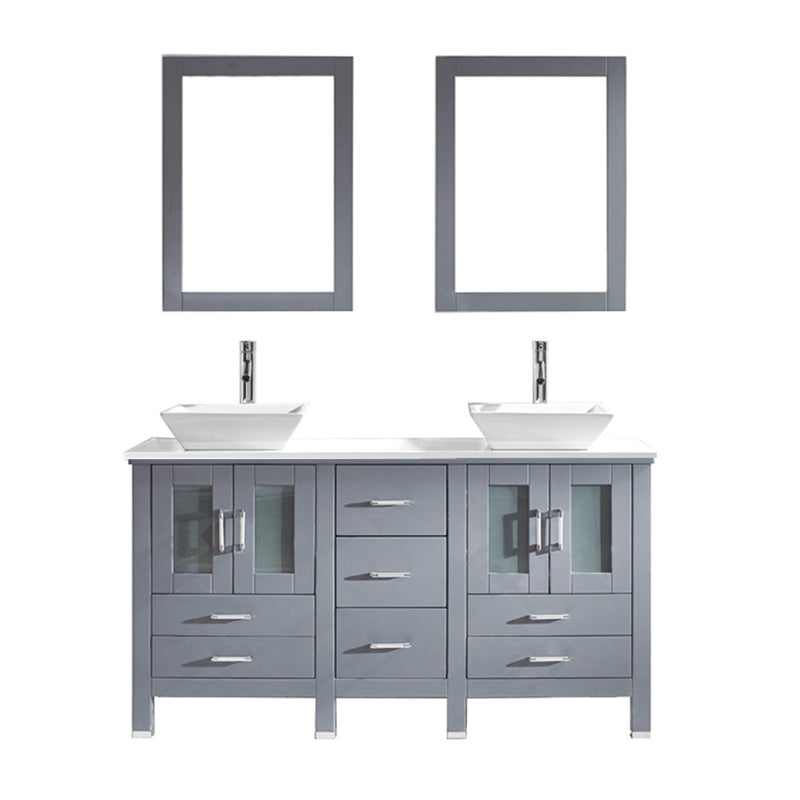 Virtu USA Bradford 60" Double Bathroom Vanity