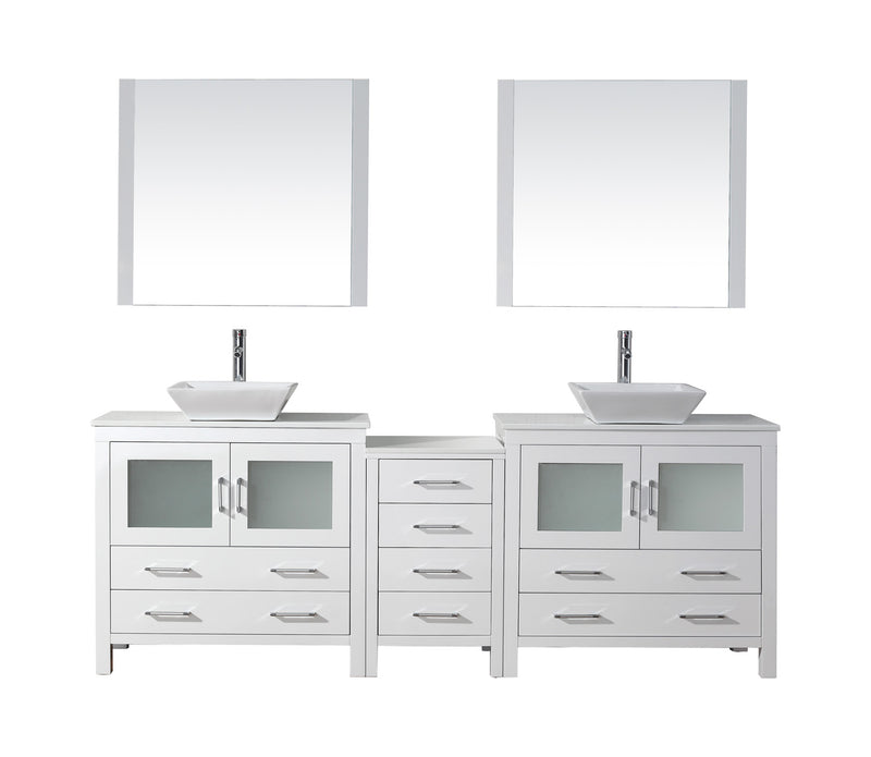 Virtu USA Dior 90" Double Bathroom Vanity