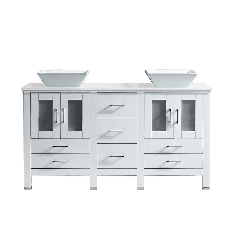 Virtu USA Bradford 60" Double Bathroom Vanity