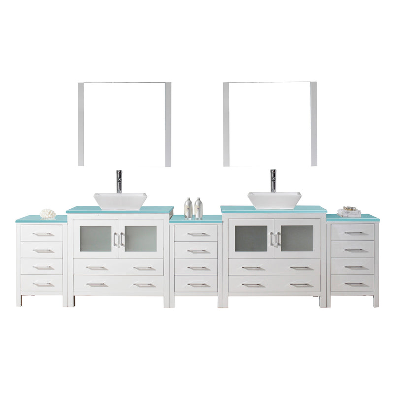 Virtu USA Dior 126" Double Bathroom Vanity