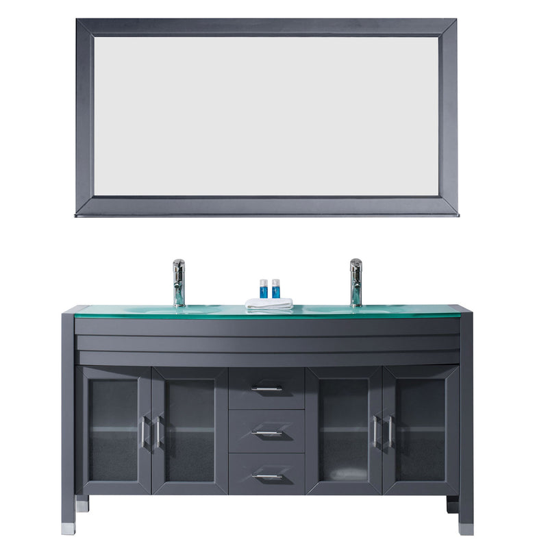 Virtu USA Ava 63" Double Bathroom Vanity