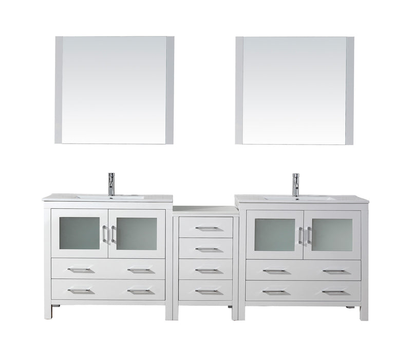 Virtu USA Dior 90" Double Bathroom Vanity