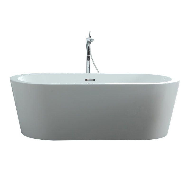 Virtu USA Serenity 59" x 30" Free Standing Soaking Bathtub