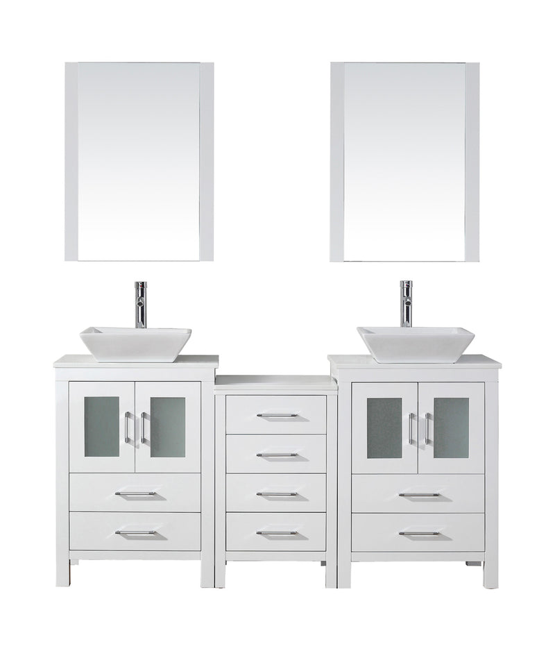 Virtu USA Dior 66" Double Bathroom Vanity