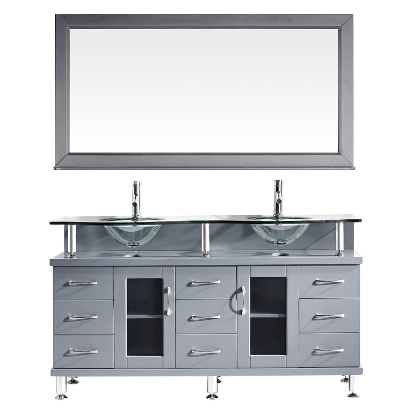 Virtu USA Vincente Rocco 59" Double Bathroom Vanity