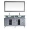 Virtu USA Vincente Rocco 59" Double Bathroom Vanity