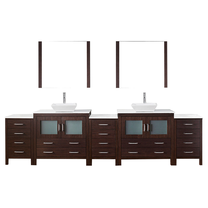 Virtu USA Dior 126" Double Bathroom Vanity