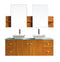 Virtu USA Clarissa 61" Double Bathroom Vanity