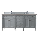 James Martin Brittany 72" Urban Gray Double Vanity with 3 cm Grey Expo Quartz Top 650-V72-UGR-3GEX