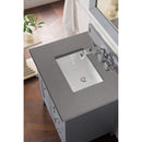 James Martin Palisades 30" Single Vanity Silver Gray with 3 cm Grey Expo Quartz Top 527-V30-SL-3GEX