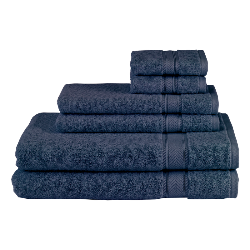 Avanti Towels 6 Piece Navy Solid Towel Set Avanti Splendor 6 Piece Towel Set 060756 NAV