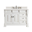 James Martin Brookfield 48" Bright White Single Vanity with 3 cm Classic White Quartz Top 147-V48-BW-3CLW