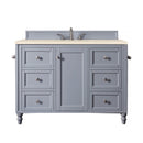 James Martin Copper Cove Encore 48" Single Vanity Silver Gray with 3 cm Eternal Marfil Quartz Top 301-V48-SL-3EMR